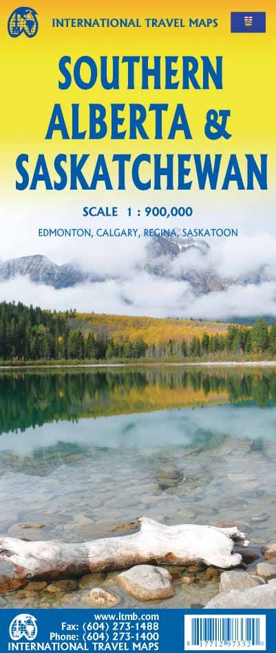 Carte de voyage - Alberta Sud & Saskatchewan (Canada) | ITM carte routière ITM