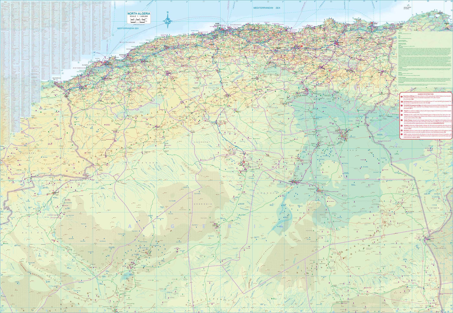 Carte de voyage - Algérie | ITM carte routière ITM