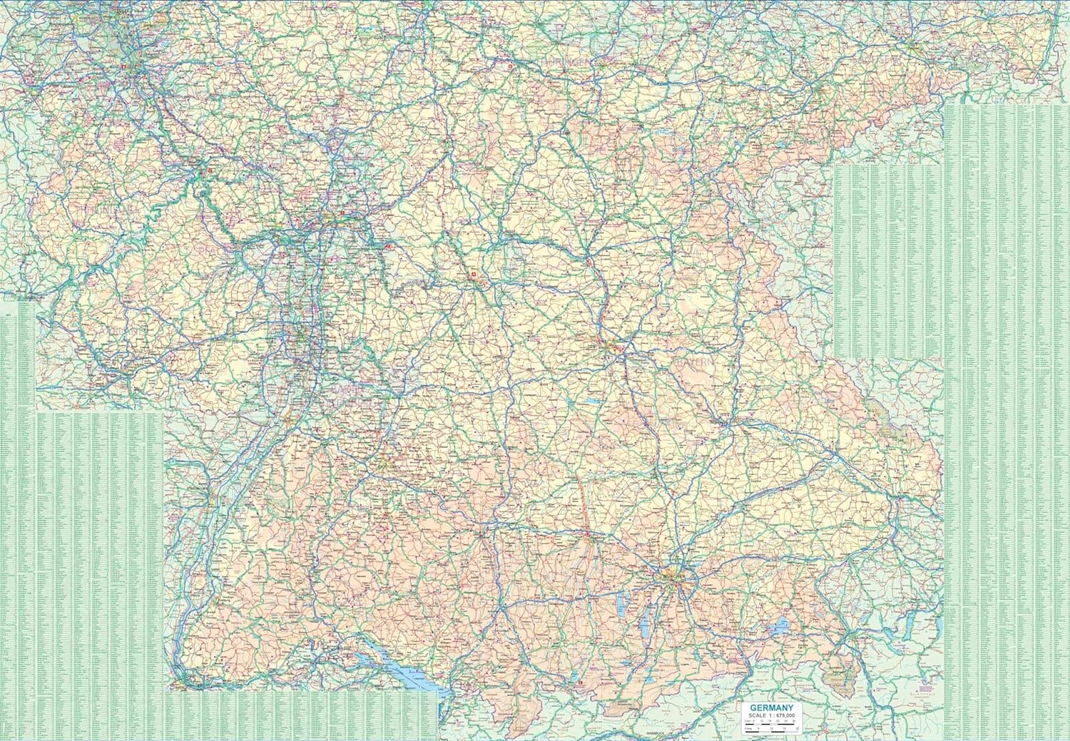 Carte de voyage - Allemagne | ITM carte routière ITM