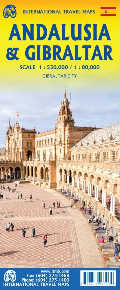 Carte de voyage - Andalousie & Gibraltar | ITM carte routière ITM