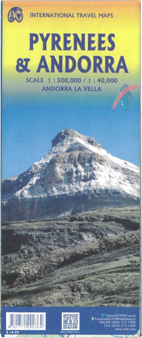 Carte de voyage - Andorre & Pyrénées | ITM carte routière ITM