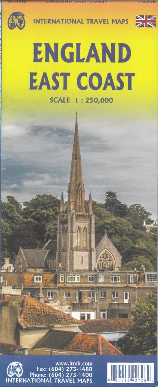 Carte de voyage - Angleterre, côte est | ITM carte routière ITM