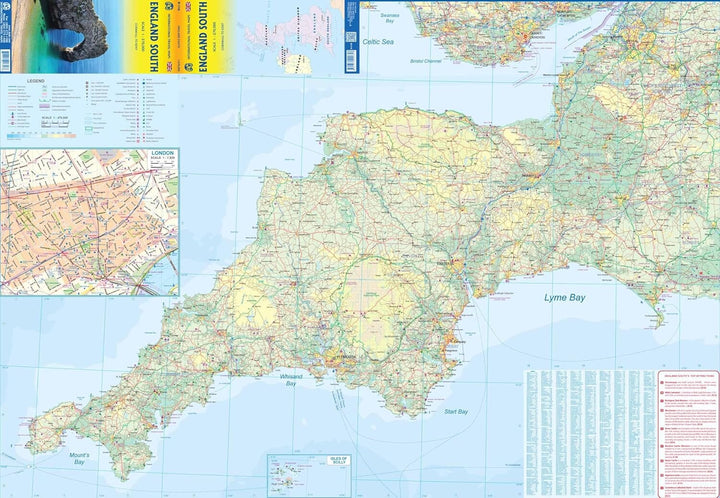 Carte de voyage - Angleterre Sud | ITM carte routière ITM 