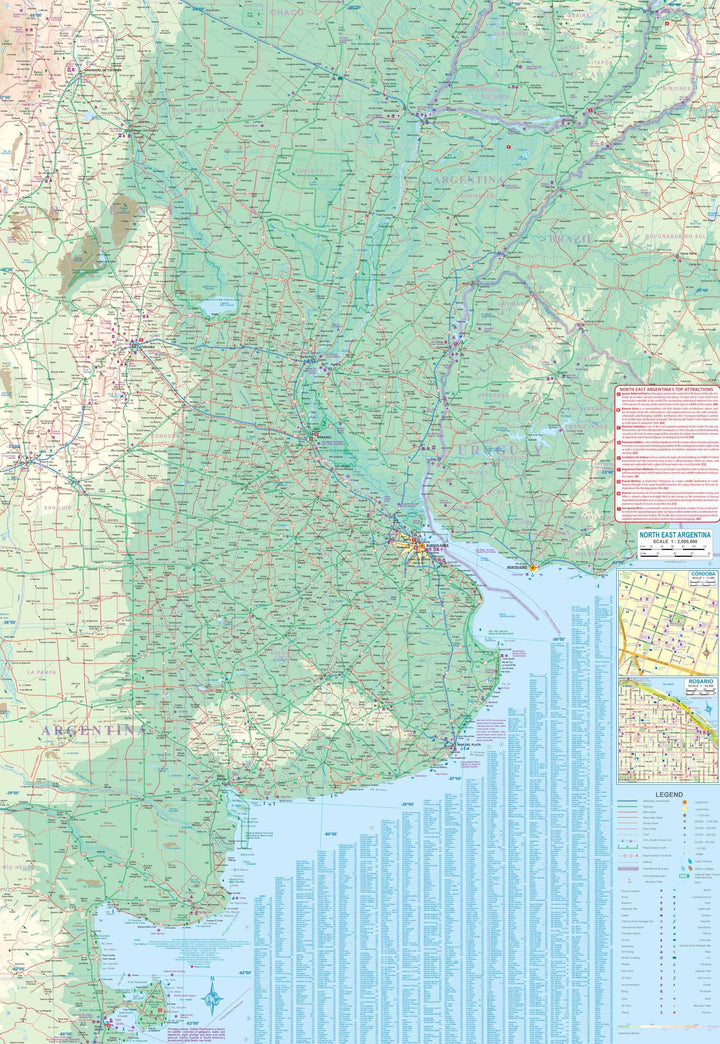 Carte de voyage - Argentine Nord-Est & Plan de Buenos Aires | ITM carte pliée ITM 