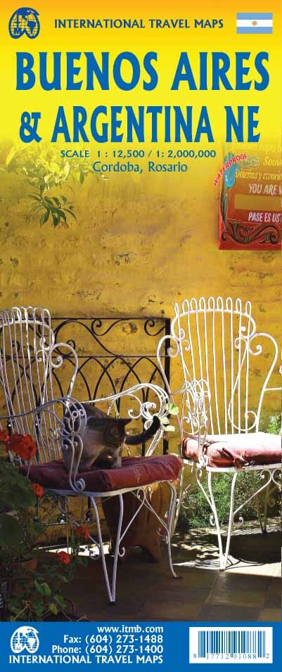 Carte de voyage - Argentine Nord-Est & Plan de Buenos Aires | ITM carte routière ITM