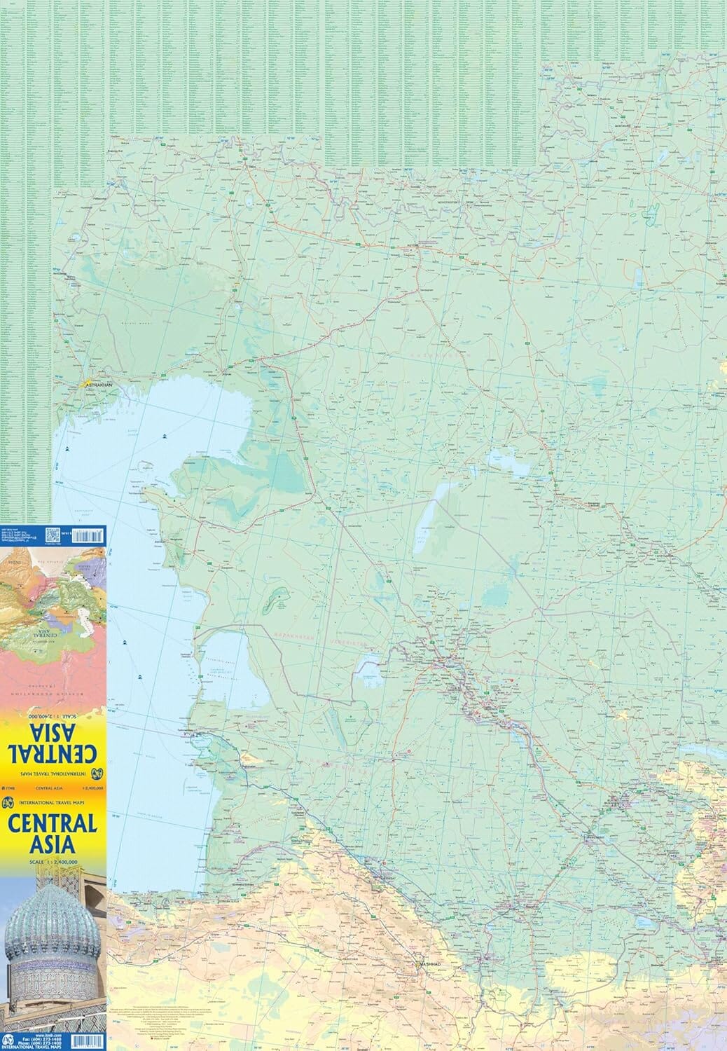 Carte de voyage - Asie centrale | ITM carte routière ITM