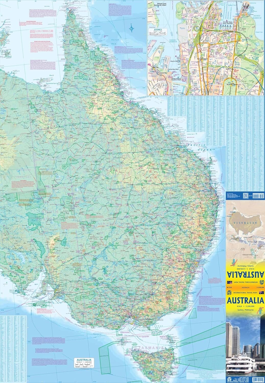 Carte de voyage - Australie | ITM carte routière ITM