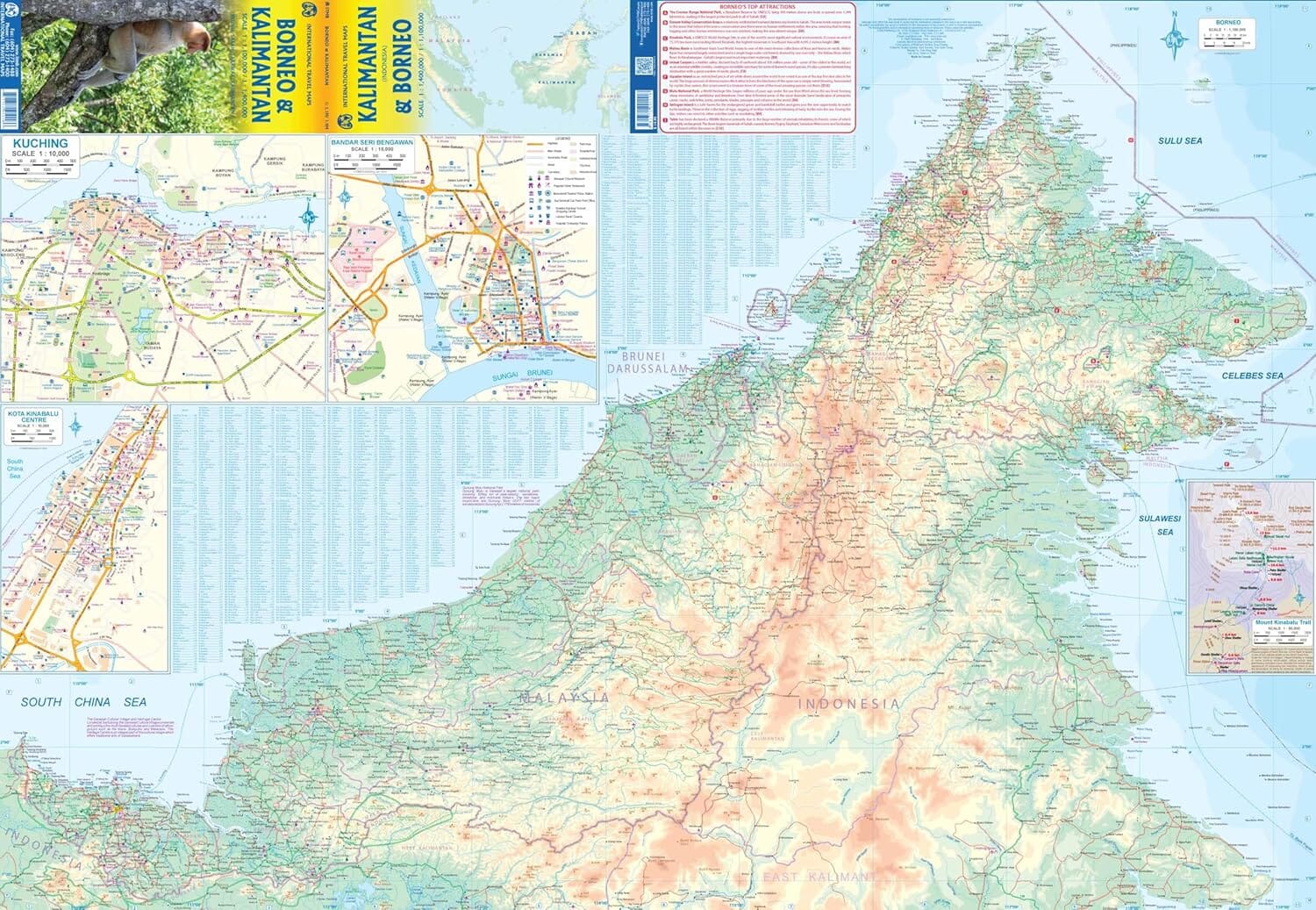 Carte de voyage - Bornéo & Kalimantan | ITM carte routière ITM
