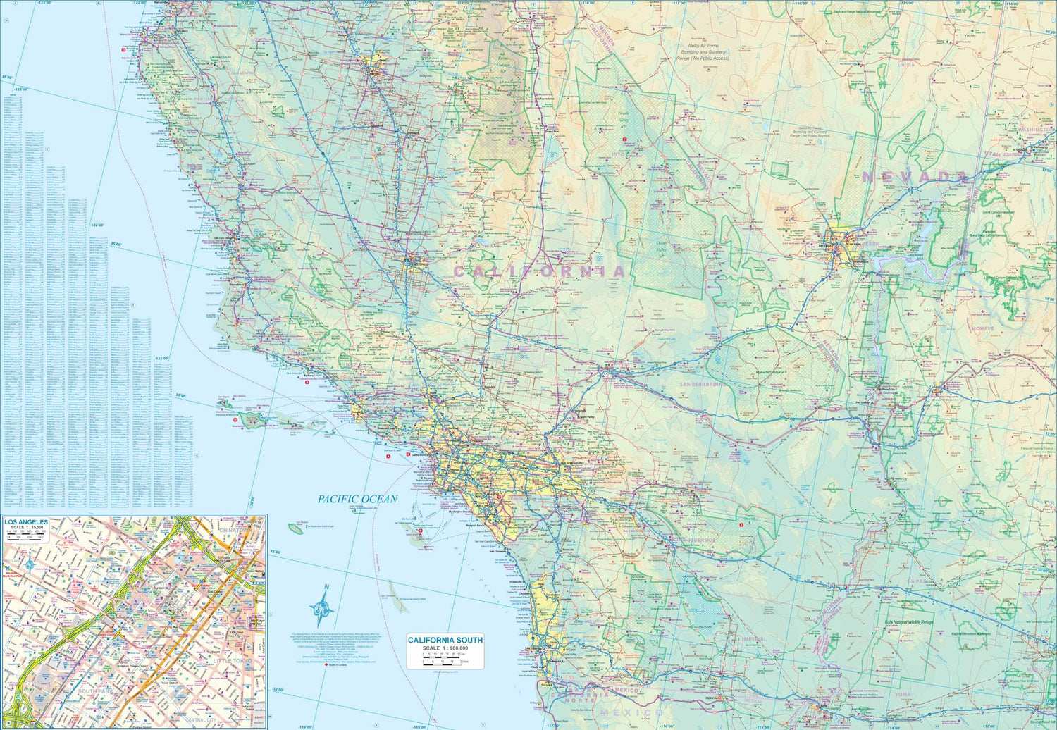 Carte de voyage - Californie | ITM carte routière ITM