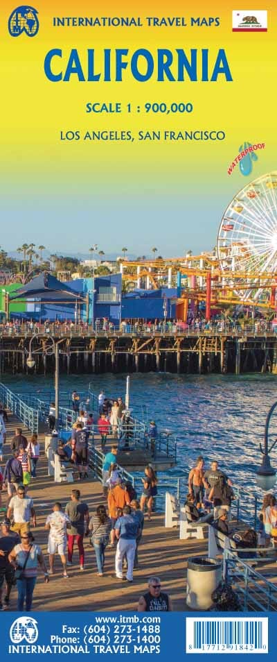 Carte de voyage - Californie | ITM carte routière ITM