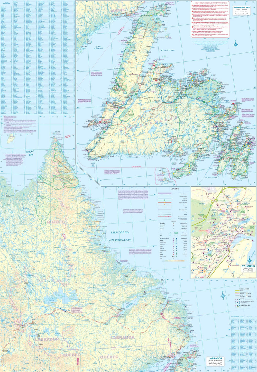 Carte de voyage - Canada Côte Est | ITM carte pliée ITM 