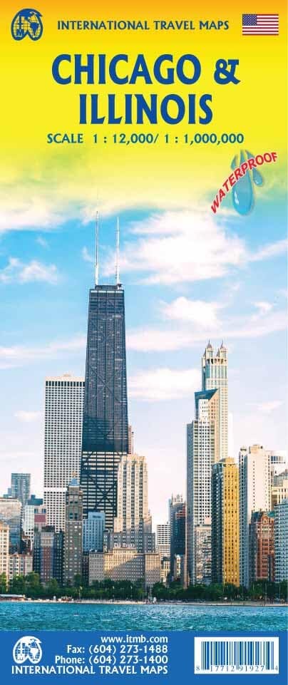 Carte de voyage - Chicago & Illinois | ITM carte routière ITM