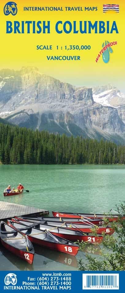 Carte de voyage - Colombie Britannique | ITM carte routière ITM