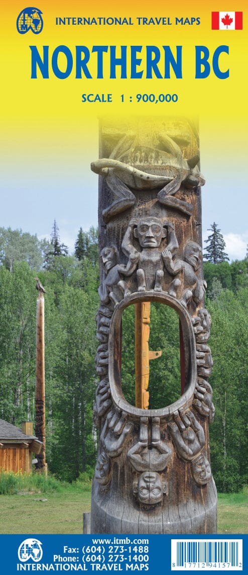 Carte de voyage - Colombie Britannique Nord | ITM carte routière ITM