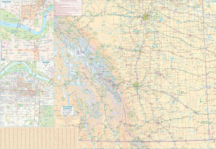 Carte de voyage - Colombie-Britannique Sud & Alberta Sud | ITM - 1:850 000 carte routière ITM 