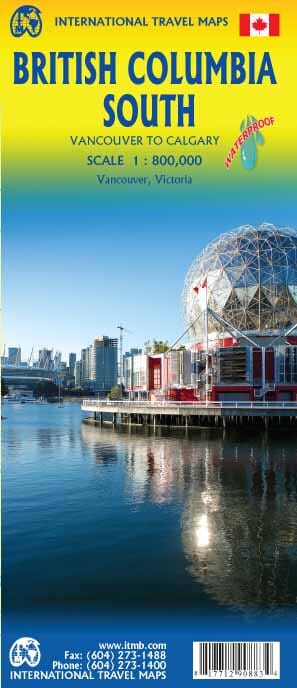Carte de voyage - Colombie Britannique Sud (Canada) | ITM carte routière ITM 