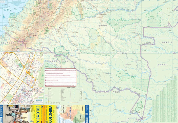 Carte de voyage - Colombie | ITM carte routière ITM 