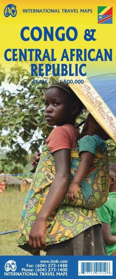 Carte de voyage - Congo & République Centrafricaine | ITM carte routière ITM