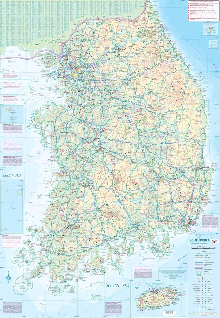 Carte de voyage - Corée du Sud & Plan de Séoul | ITM carte pliée ITM 