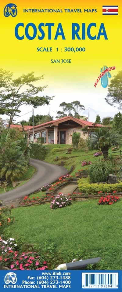 Carte de voyage - Costa Rica | ITM carte routière ITM