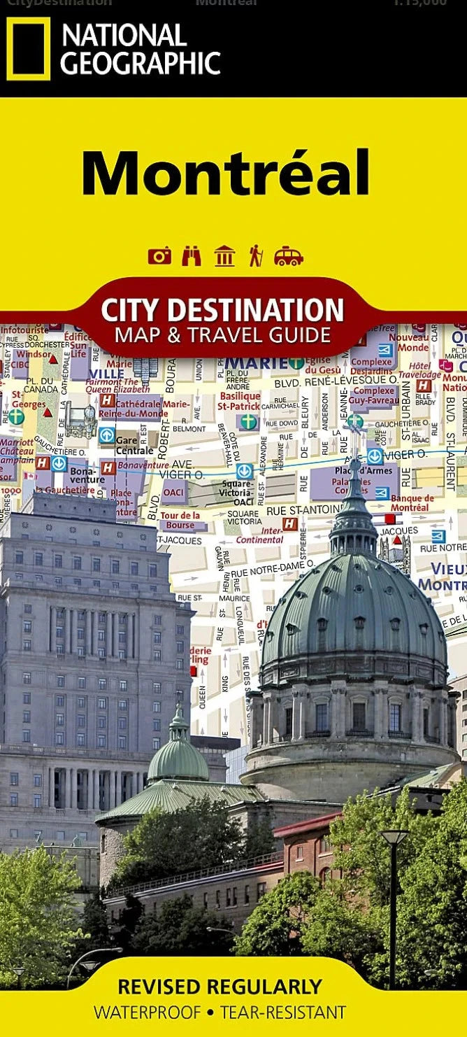 Carte de voyage de Montréal (Québec) | National Geographic carte routière National Geographic