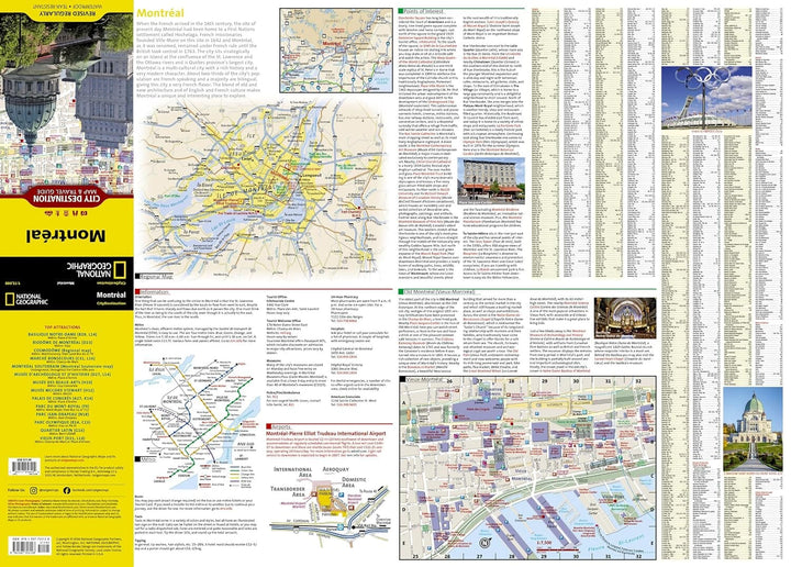 Carte de voyage de Montréal (Québec) | National Geographic carte routière National Geographic 