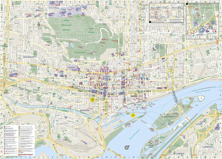Carte de voyage de Montréal (Québec) | National Geographic carte routière National Geographic 