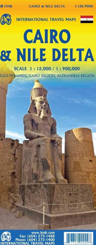 Carte de voyage - Delta du Nil & Plan du Caire | ITM carte routière ITM 