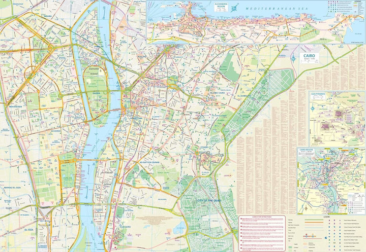 Carte de voyage - Delta du Nil & Plan du Caire | ITM carte routière ITM 