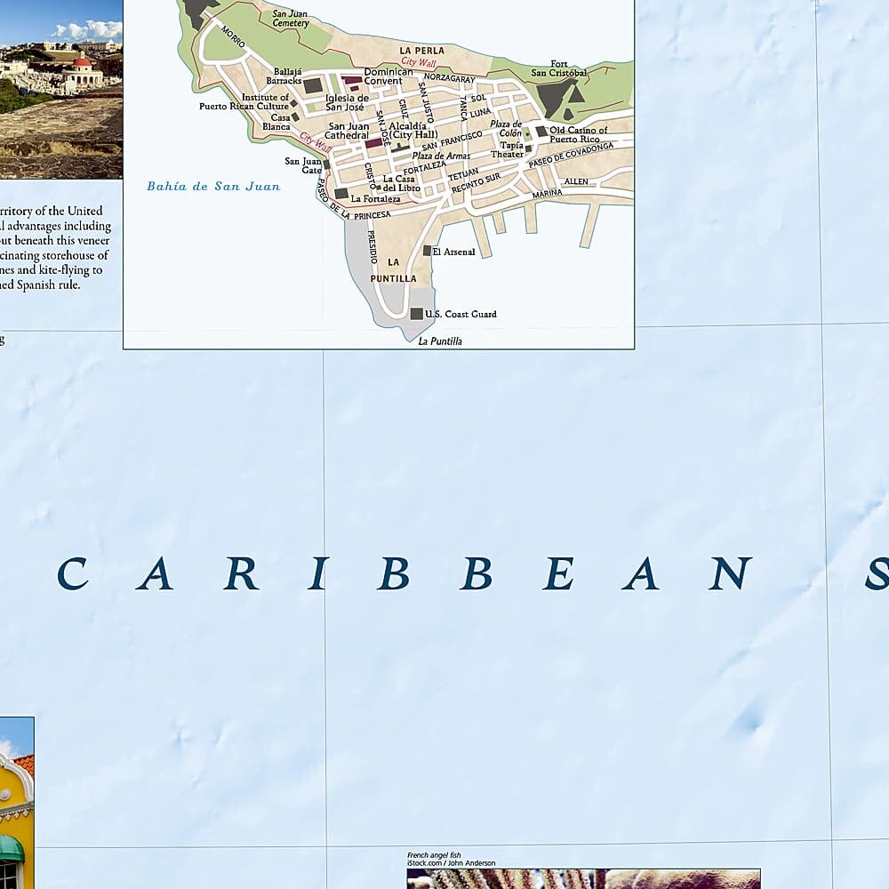 Carte de voyage des Caraïbes | National Geographic carte routière National Geographic 