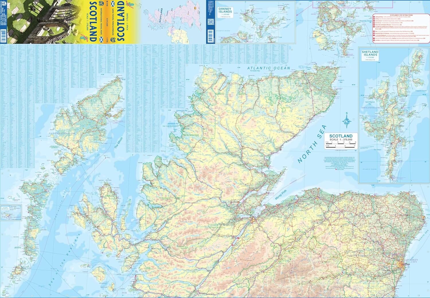 Carte de voyage - Ecosse | ITM carte routière ITM