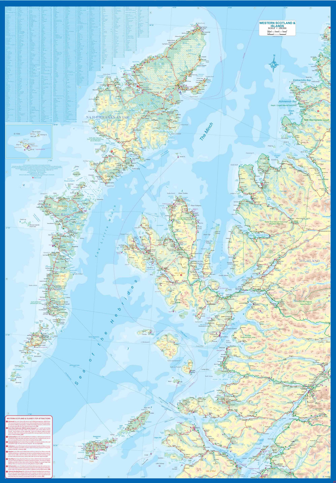 Carte de voyage - Écosse Ouest & Iles | ITM carte pliée ITM 