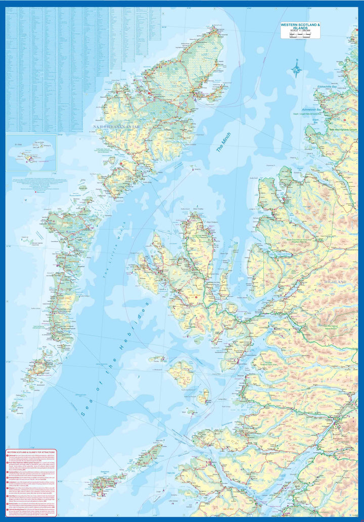 Carte de voyage - Écosse Ouest & Iles | ITM carte pliée ITM 