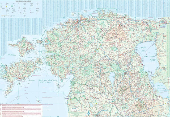 Carte de voyage - Estonie & Plan de Tallinn | ITM carte routière ITM 