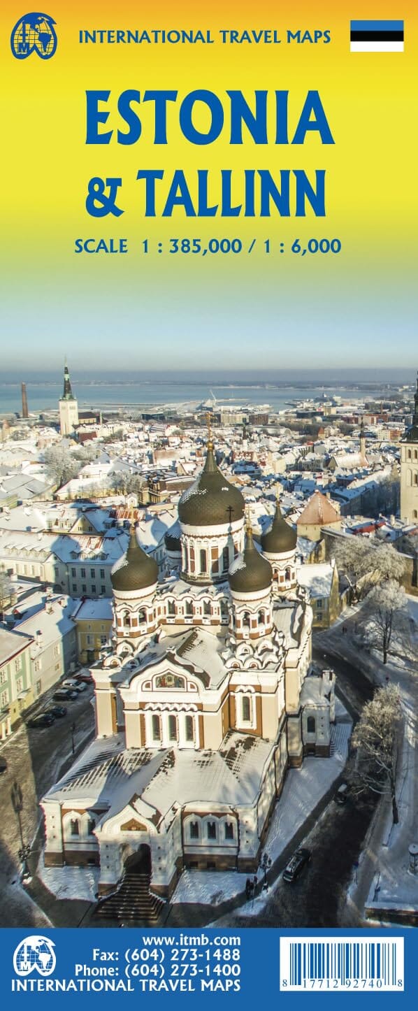Carte de voyage - Estonie & Plan de Tallinn | ITM carte routière ITM 