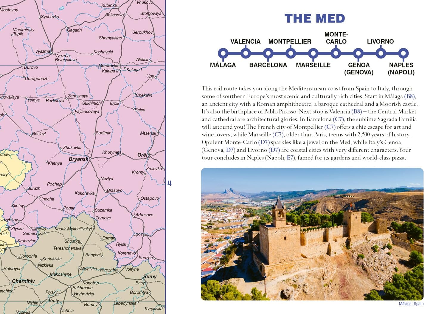 Carte de voyage - Europe rail map | Collins carte routière Collins