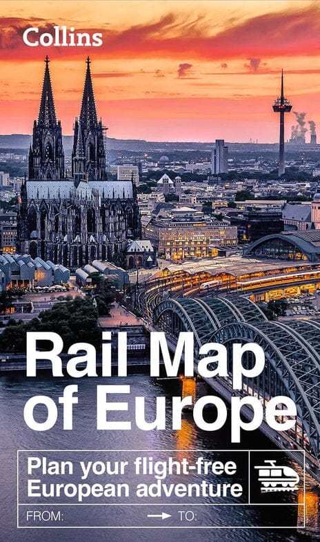 Carte de voyage - Europe rail map | Collins carte routière Collins