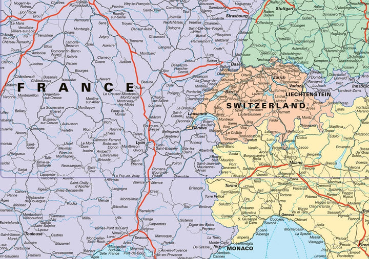 Carte de voyage - Europe rail map | Collins carte pliée Collins 