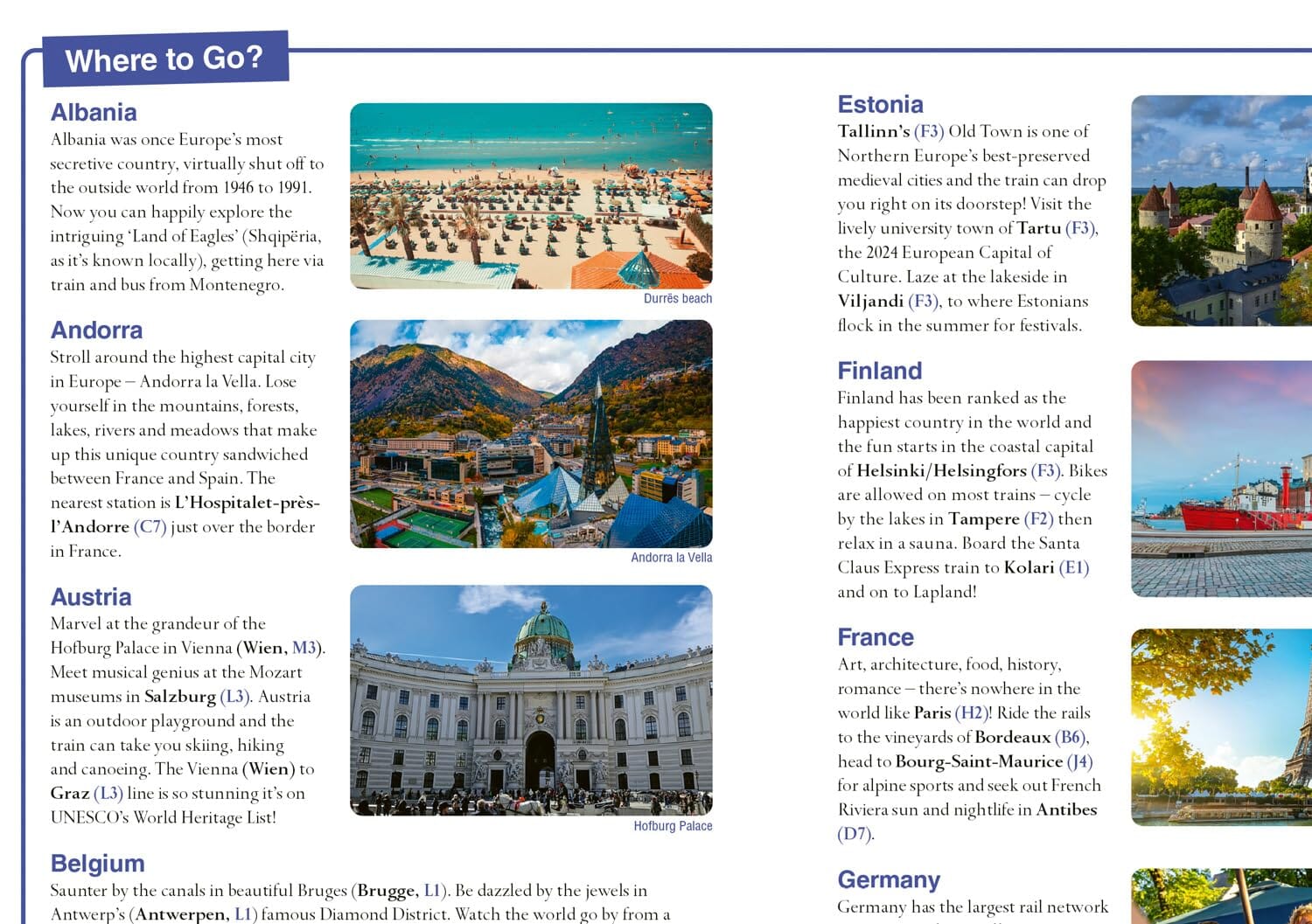 Carte de voyage - Europe rail map | Collins carte routière Collins