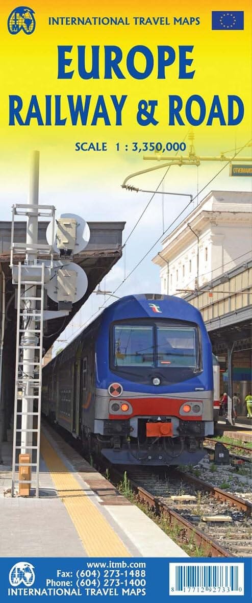 Carte de voyage - Europe (Routes et chemins de fer) | ITM carte routière ITM 