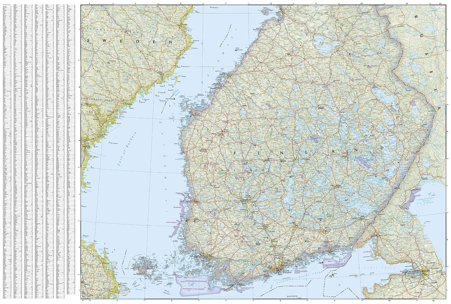 Carte de voyage - Finlande | National Geographic carte routière National Geographic 