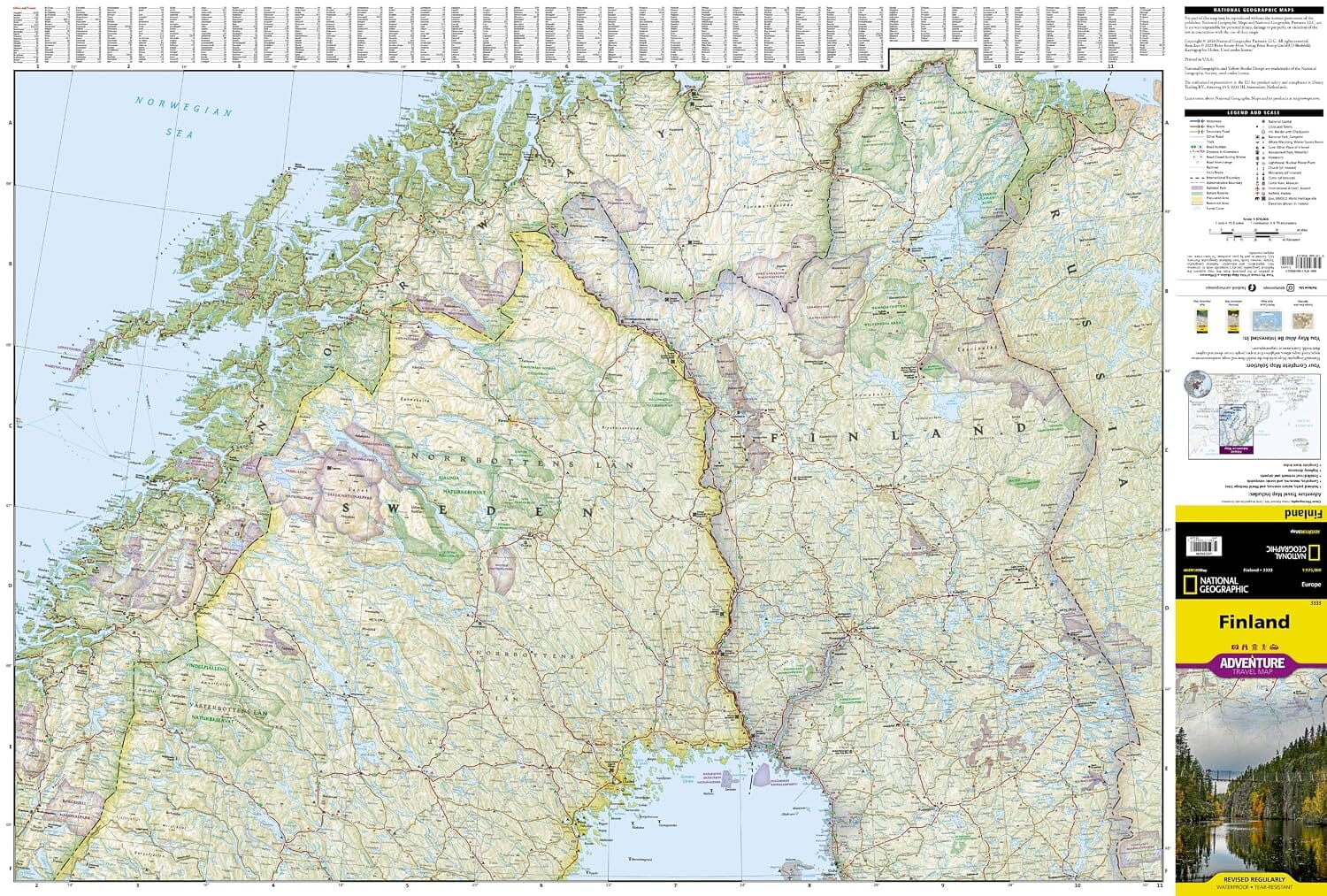Carte de voyage - Finlande | National Geographic carte routière National Geographic 