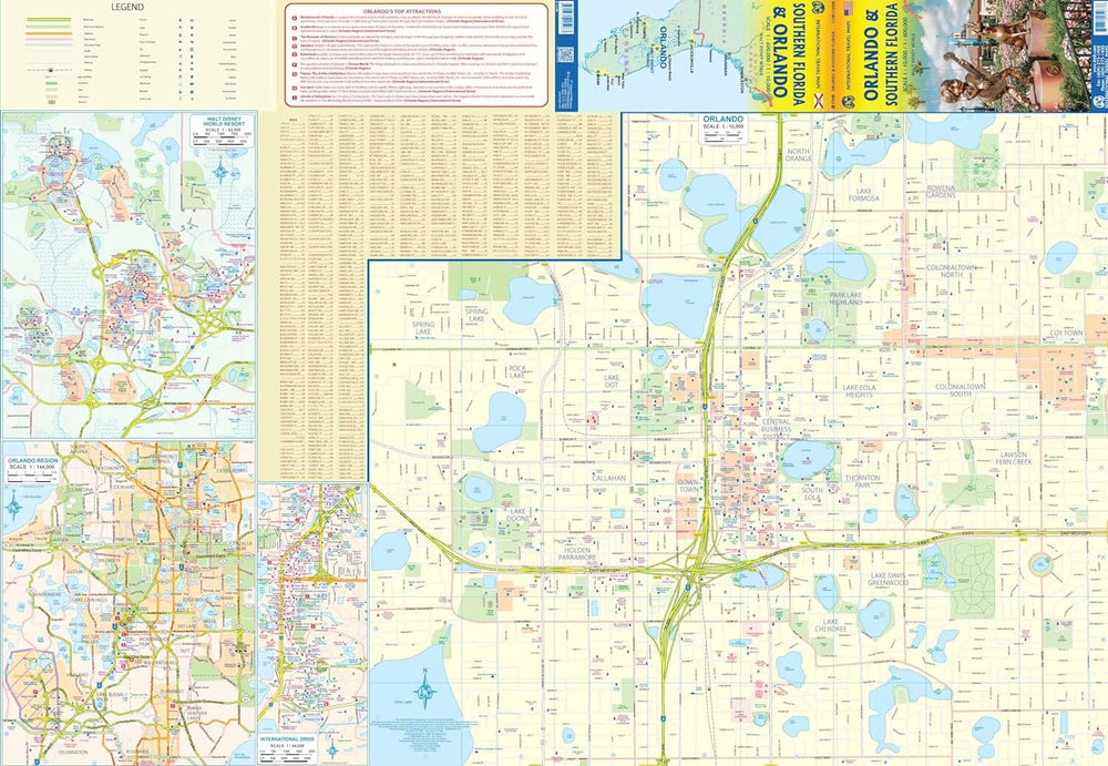 Carte de voyage - Floride Sud & Plan d'Orlando | ITM carte pliée ITM 