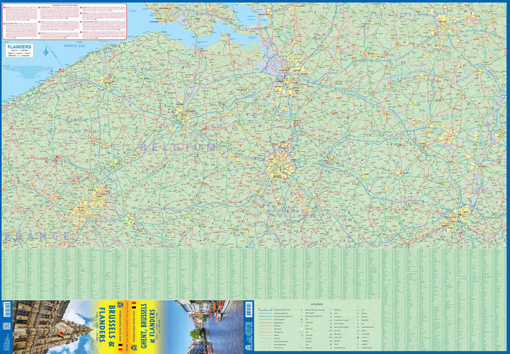 Carte de voyage - Gand, Bruxelles, Flandres | ITM carte pliée ITM 