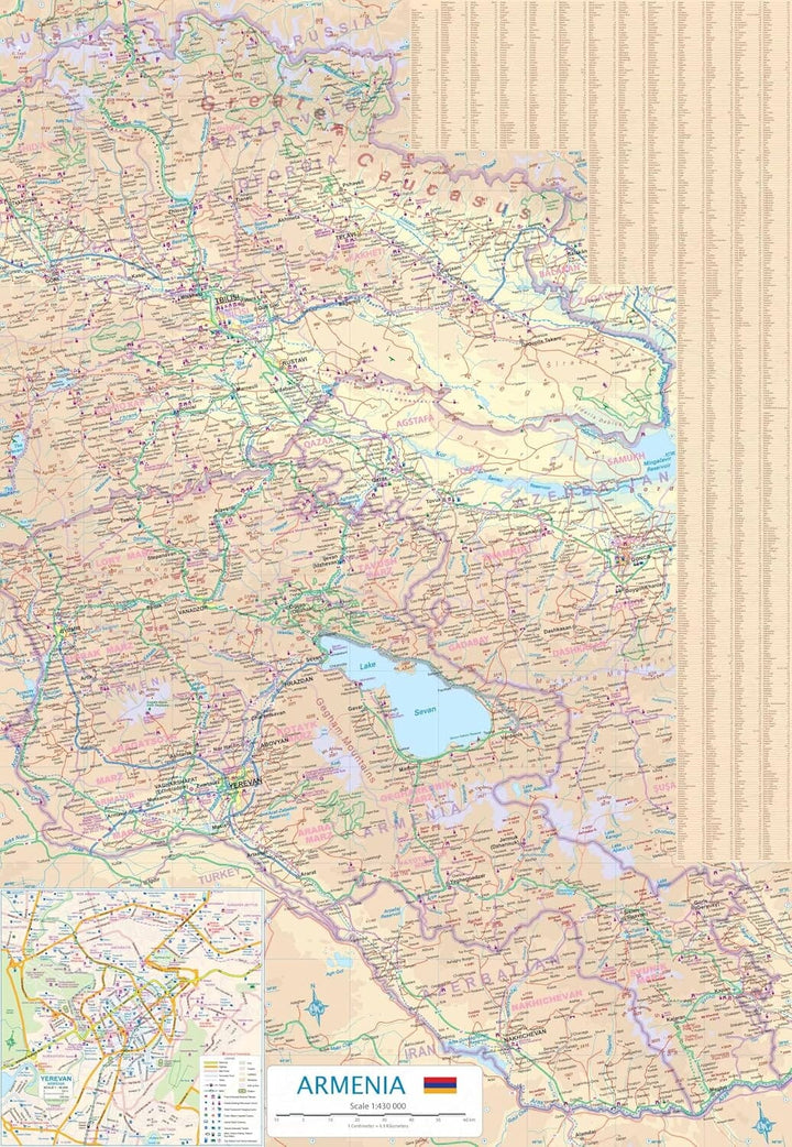 Carte de voyage - Géorgie & Arménie | ITM carte routière ITM 