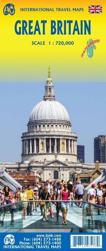 Carte de voyage - Grande Bretagne | ITM carte routière ITM