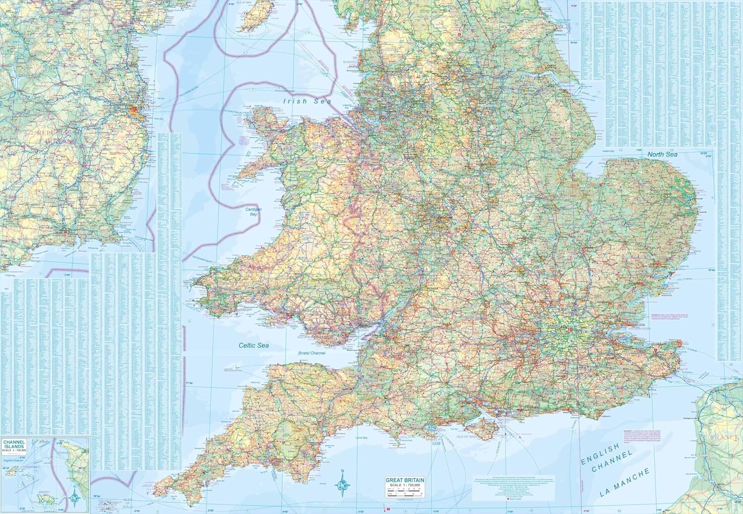 Carte de voyage - Grande Bretagne | ITM carte routière ITM