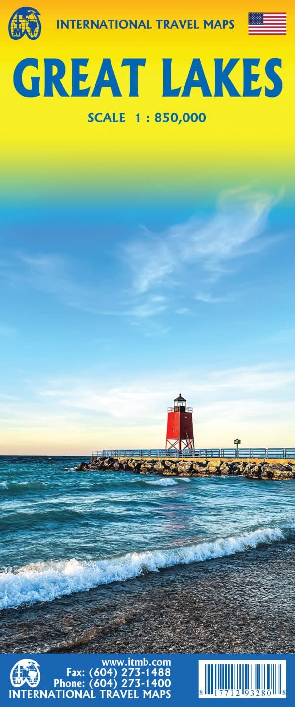 Carte de voyage - Grands Lacs (USA, Canada) | ITM carte routière ITM
