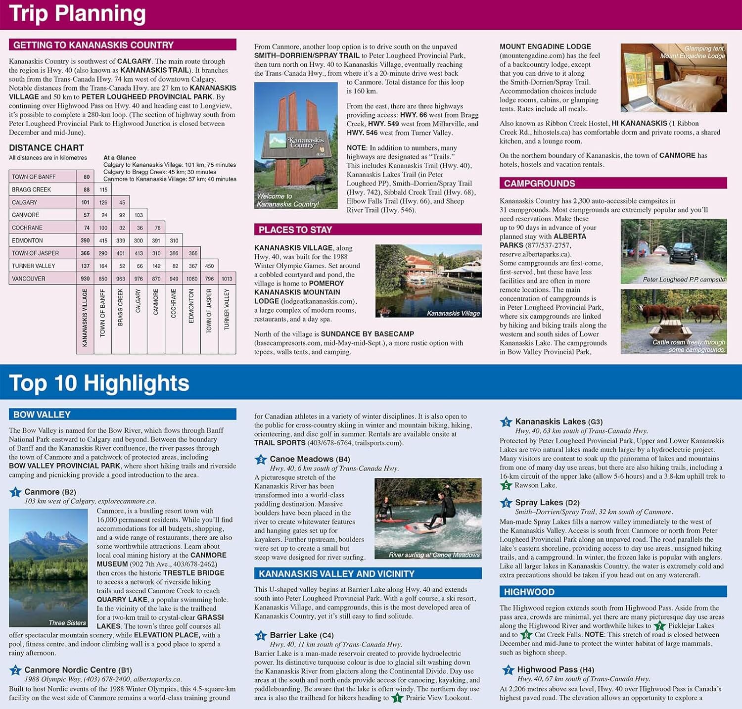 Carte de voyage & Guide - Kananaskis Country | Gem Trek carte routière Gem Trek Publishing