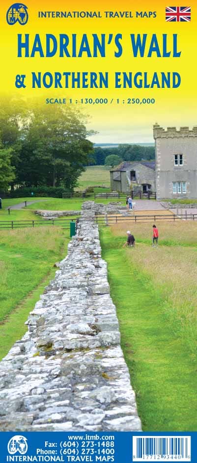 Carte de voyage - Hadrian’s Wall & Northern England | ITM carte routière ITM